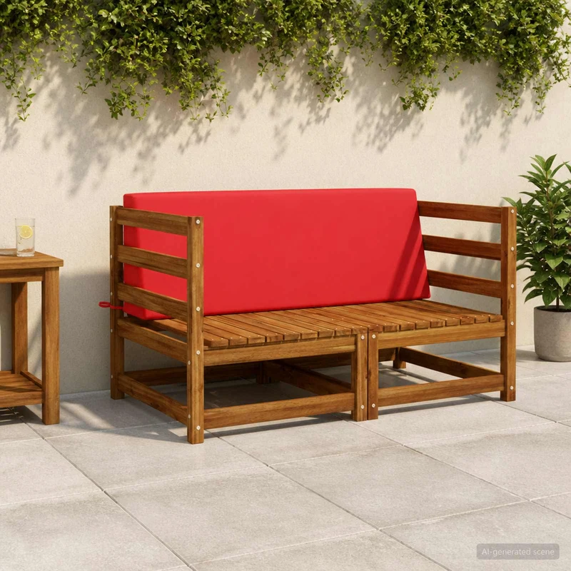 Back Cushion SOEST 100% Polyester Red 120 x 20 x 40 cm