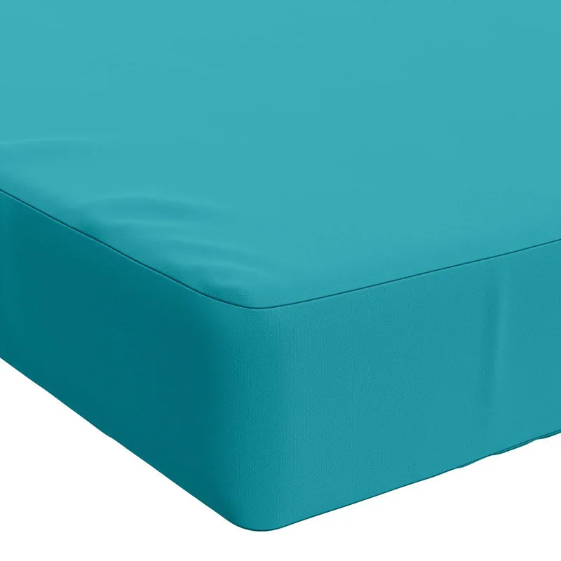 Seat Cushion SOEST 100% Polyester Turquoise 120 x 60 x 10 cm