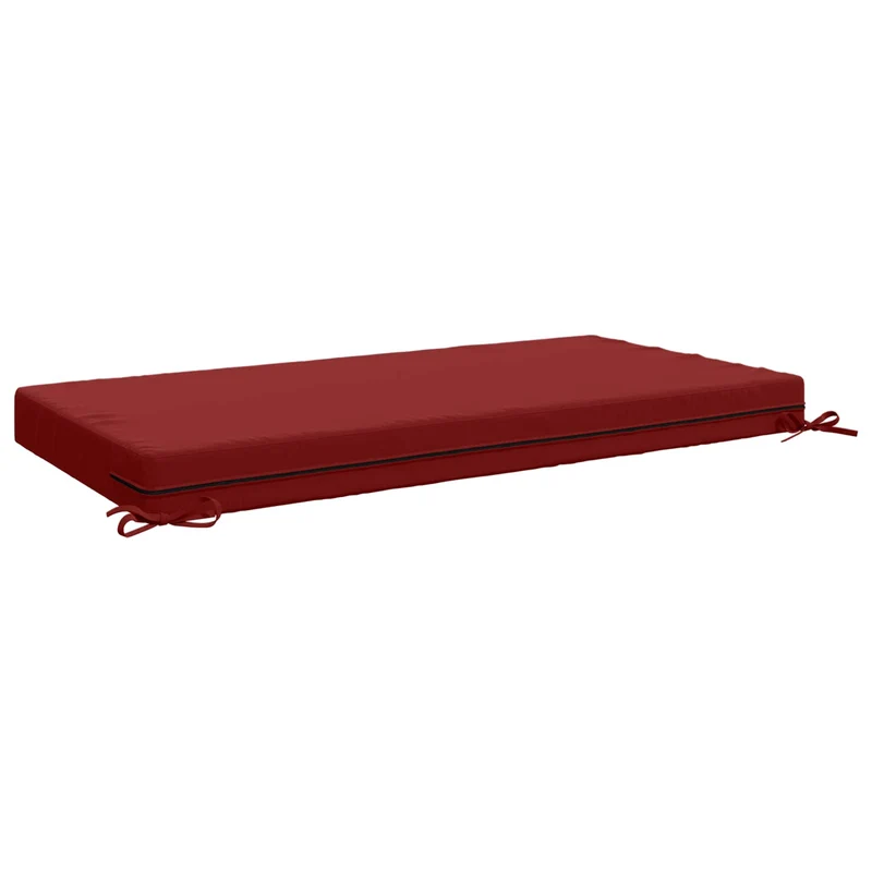 Seat Cushion SOEST 100% Polyester Wine Red 120 x 60 x 10 cm