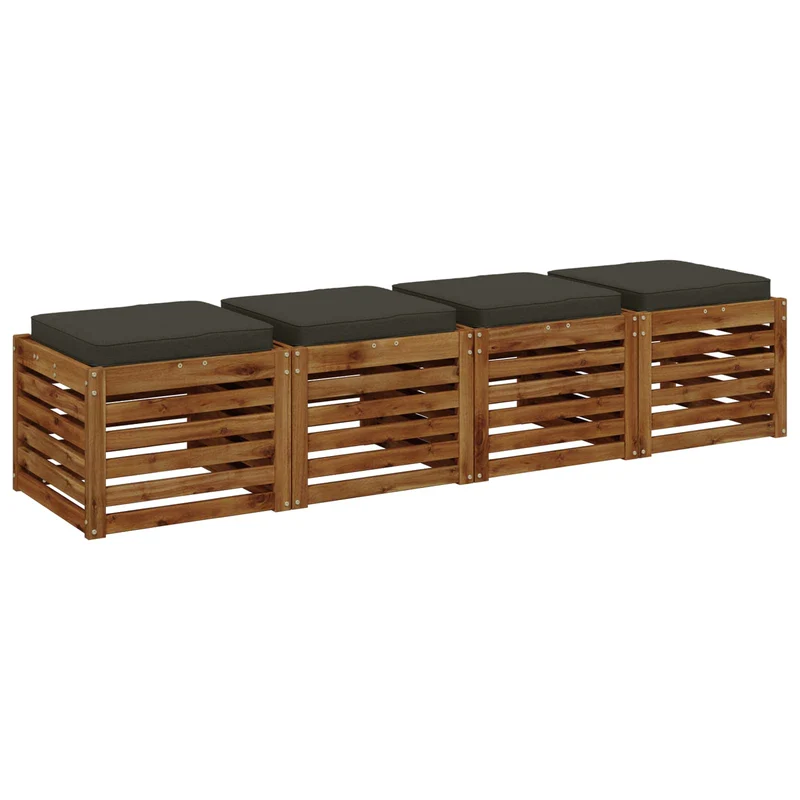 4-Piece Seat Cushions VUGHT 4 pcs 100% Polyester Anthracite