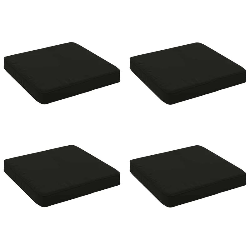 4-Piece Seat Cushions VUGHT 4 pcs 100% Polyester Black