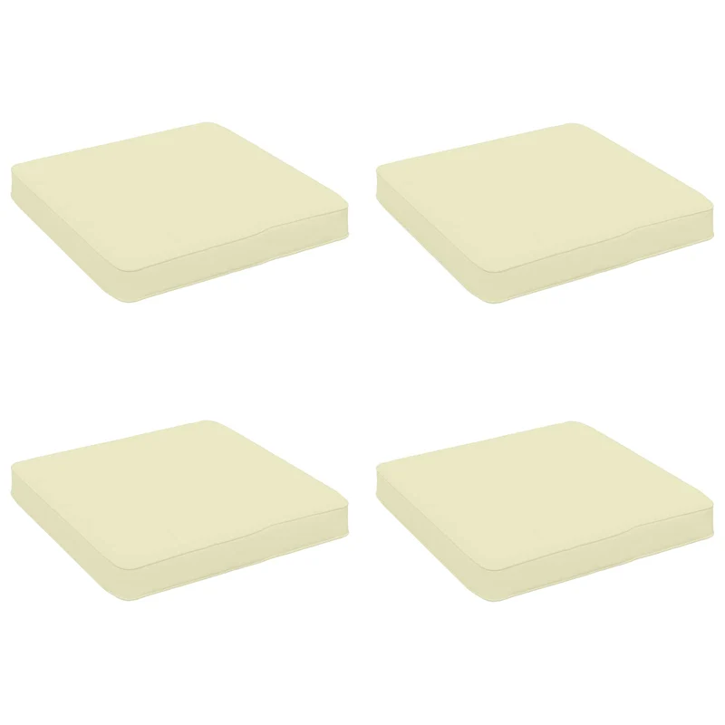 4-Piece Seat Cushions VUGHT 4 pcs 100% Polyester Cream