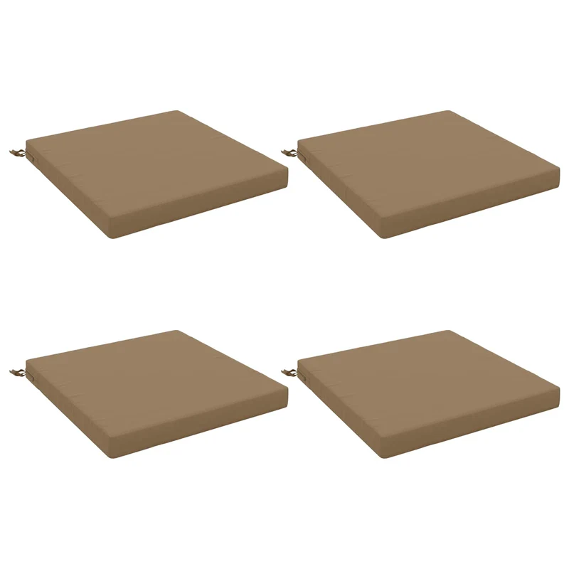 Seat Cushions SOEST 4 pcs 100% Polyester Taupe 80 x 80 x 7 cm