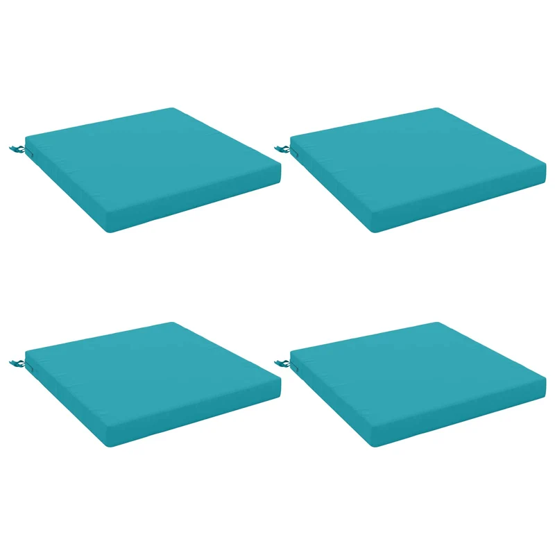 Seat Cushions SOEST 4 pcs 100% Polyester Turquoise