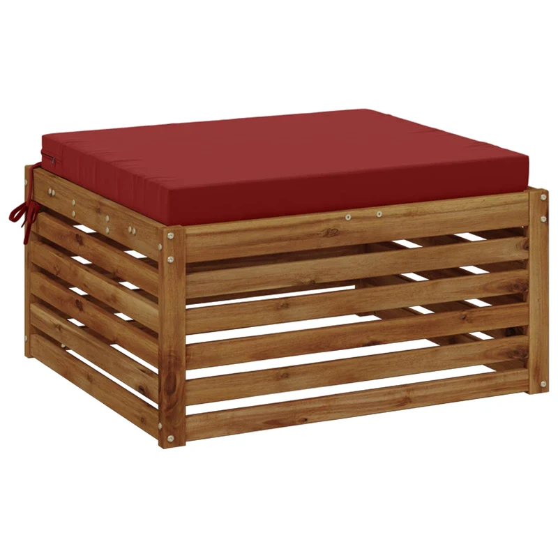 Seat Cushions SOEST 100% Polyester Wine Red 80 x 80 x 7 cm