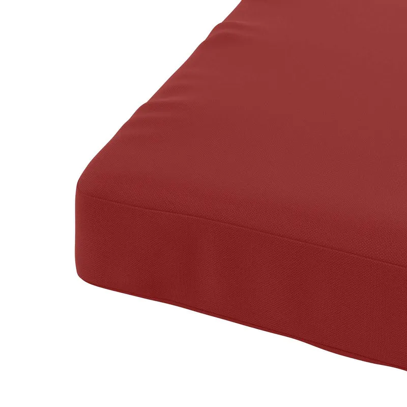 Seat Cushions SOEST 100% Polyester Wine Red 80 x 80 x 7 cm