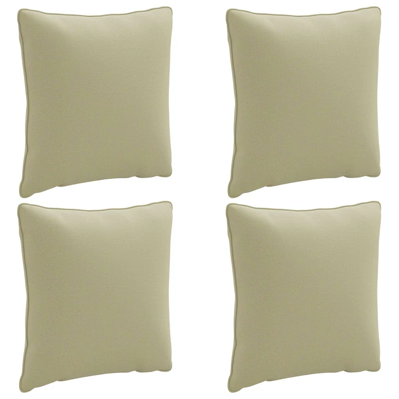 Back Cushion PUTTEN 4 pcs 100% Polyester Light Green