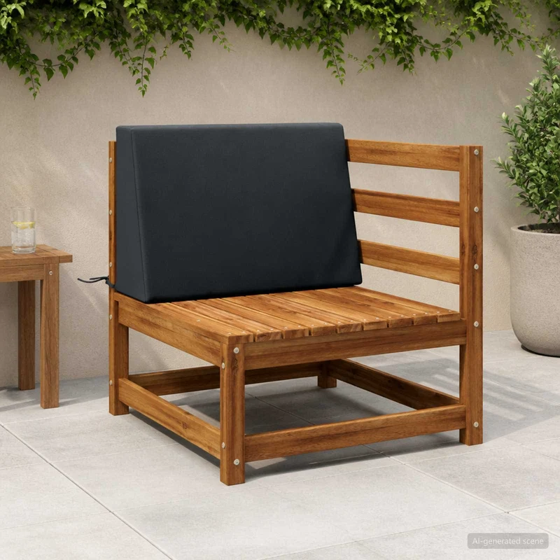 Back Cushion SOEST 100% Polyester Dark blue 60 x 20 x 40 cm