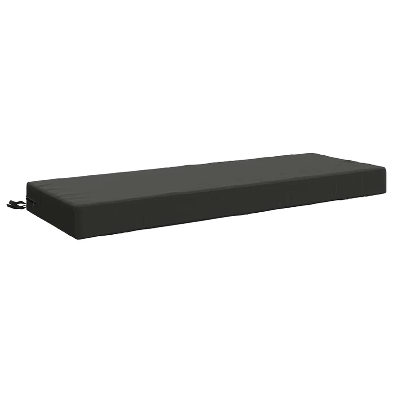 Back Cushion SOEST 100% Polyester Anthracite 120 x 40 x 10 cm