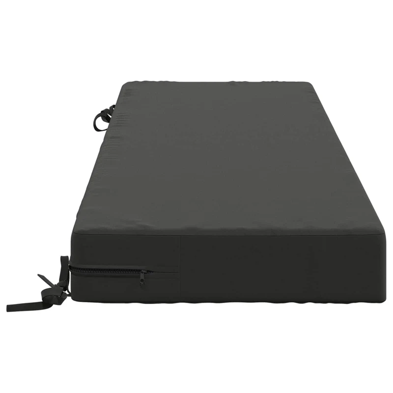 Back Cushion SOEST 100% Polyester Anthracite 120 x 40 x 10 cm