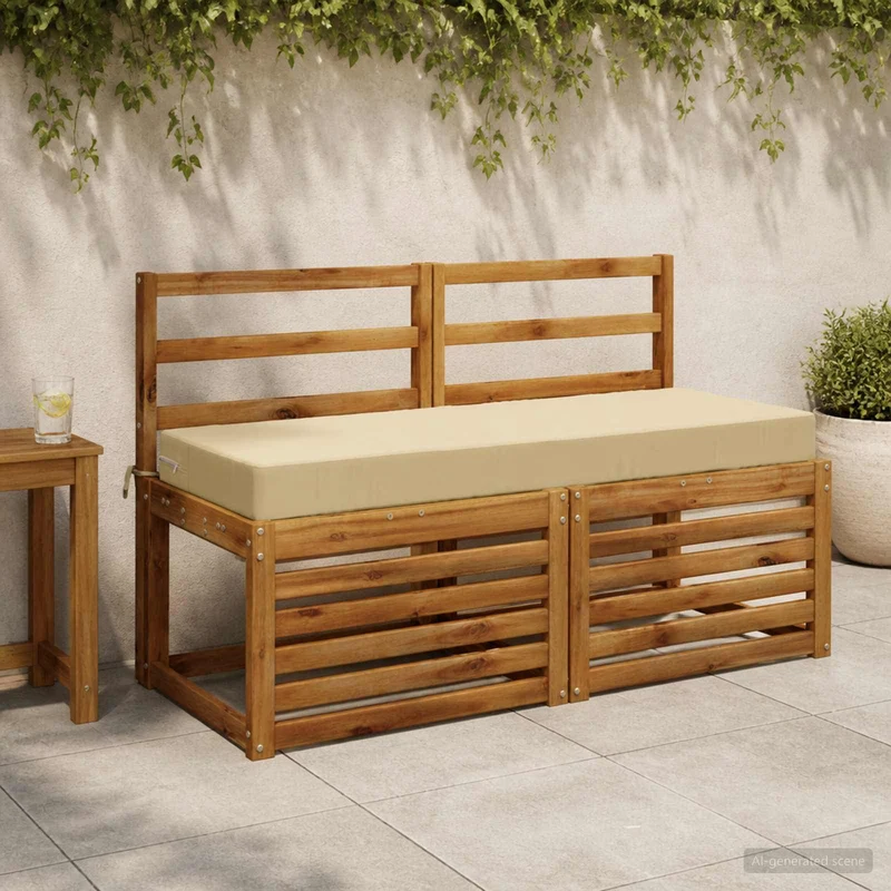 Back Cushion SOEST 100% Polyester Beige 120 x 40 x 10 cm