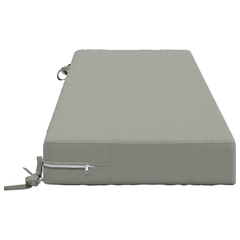 Back Cushion SOEST 100% Polyester Grey 120 x 40 x 10 cm