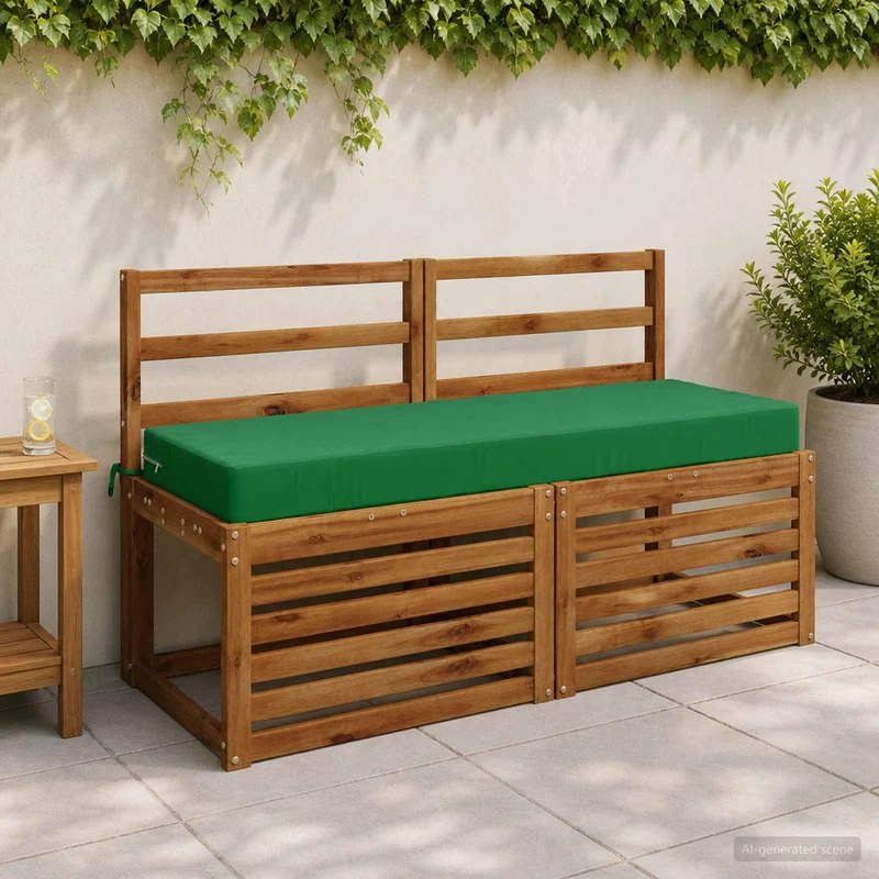 Back Cushion SOEST 100% Polyester Green 120 x 40 x 10 cm