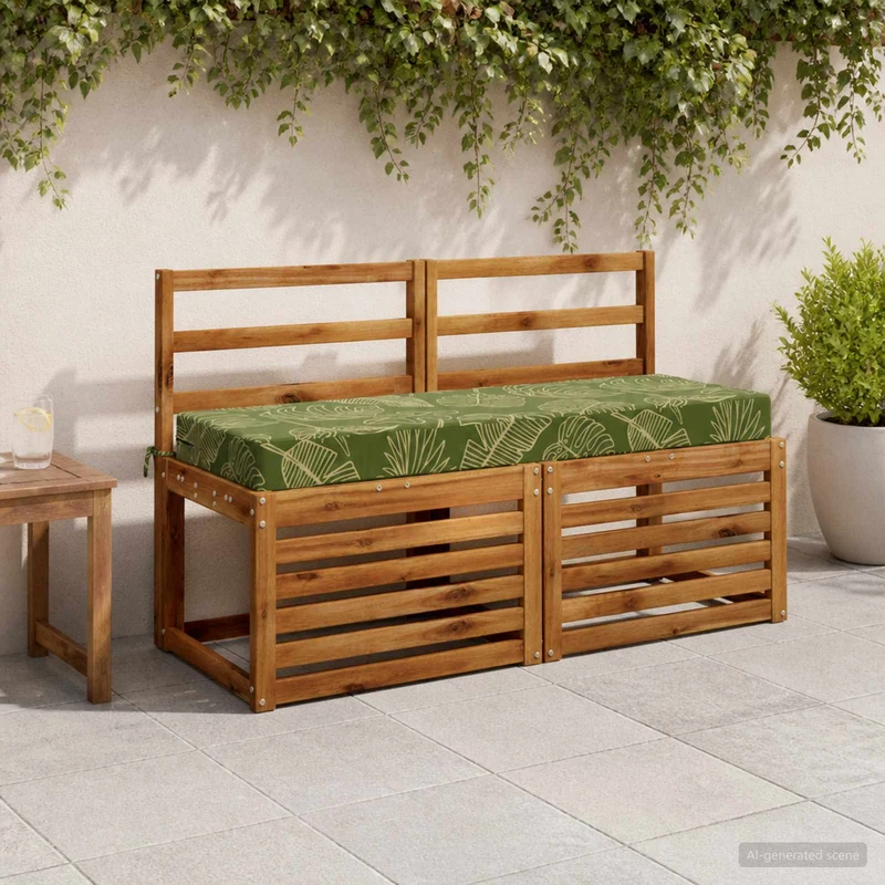 Back Cushion SOEST 100% Polyester Leaf Design 120 x 40 x 10 cm