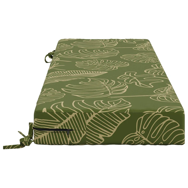 Back Cushion SOEST 100% Polyester Leaf Design 120 x 40 x 10 cm