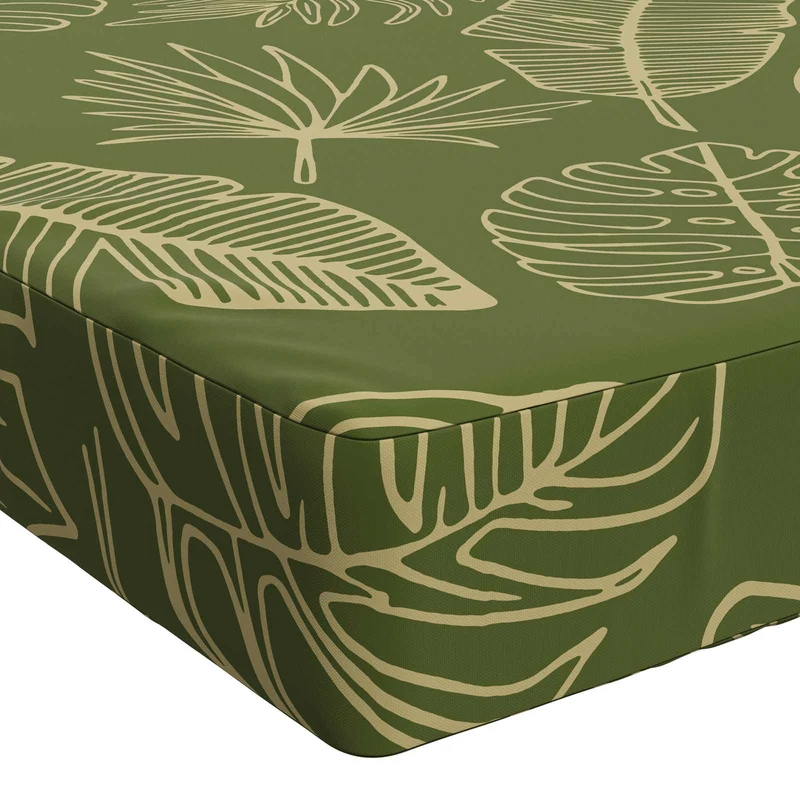 Back Cushion SOEST 100% Polyester Leaf Design 120 x 40 x 10 cm