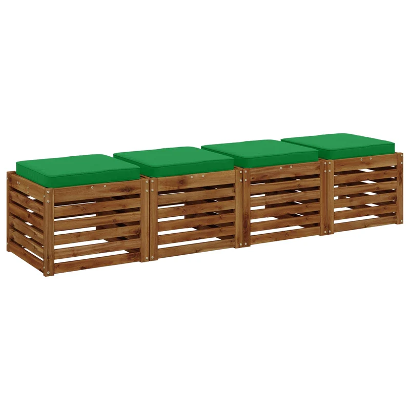 4-Piece Seat Cushions VUGHT 4 pcs 100% Polyester Green