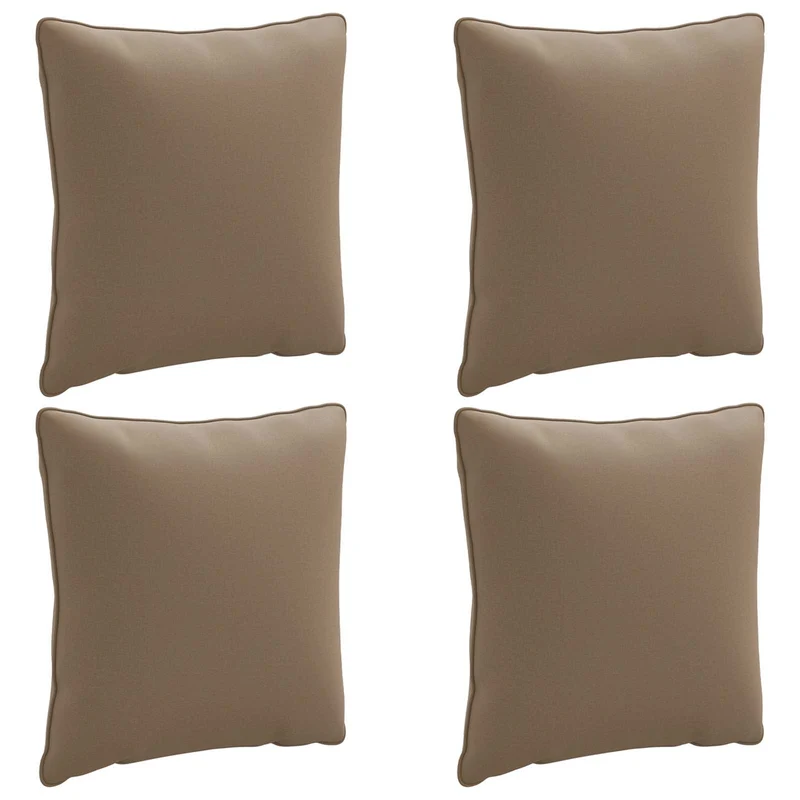 Back Cushion PUTTEN 4 pcs 100% Polyester Taupe 40 x 40 x 15 cm