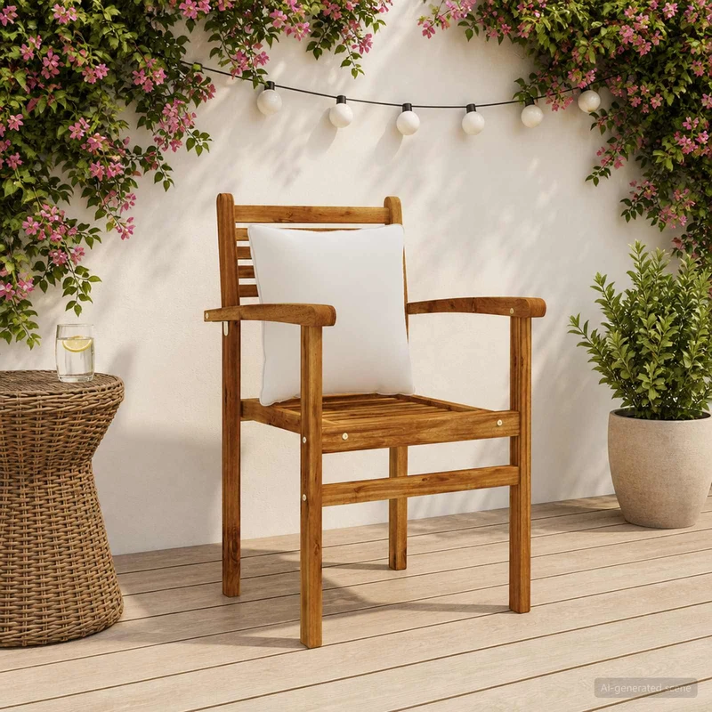 Back Cushion PUTTEN 4 pcs 100% Polyester White 40 x 40 x 15 cm