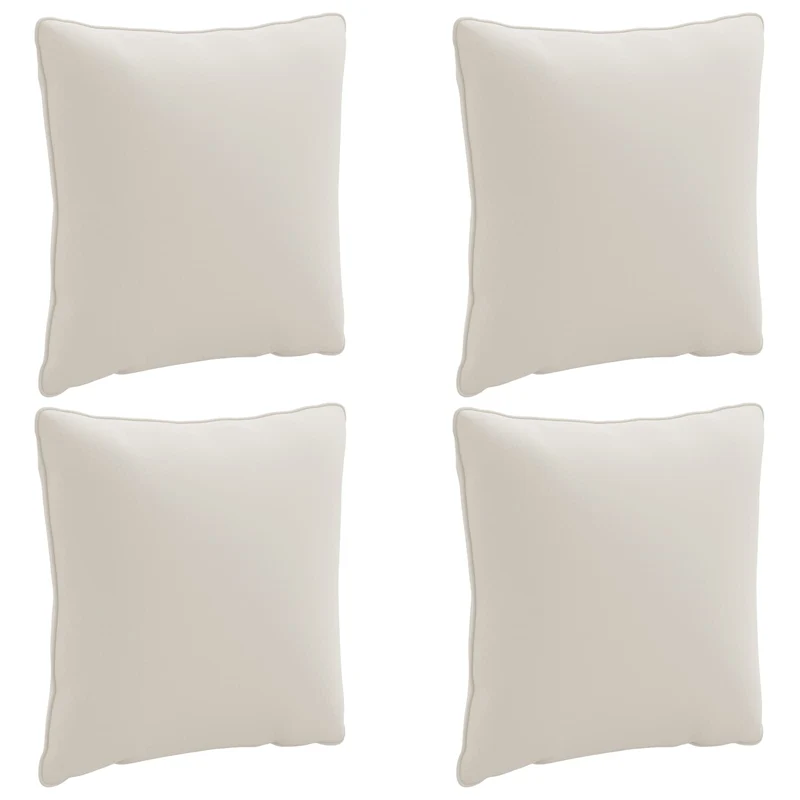 Back Cushion PUTTEN 4 pcs 100% Polyester White 40 x 40 x 15 cm