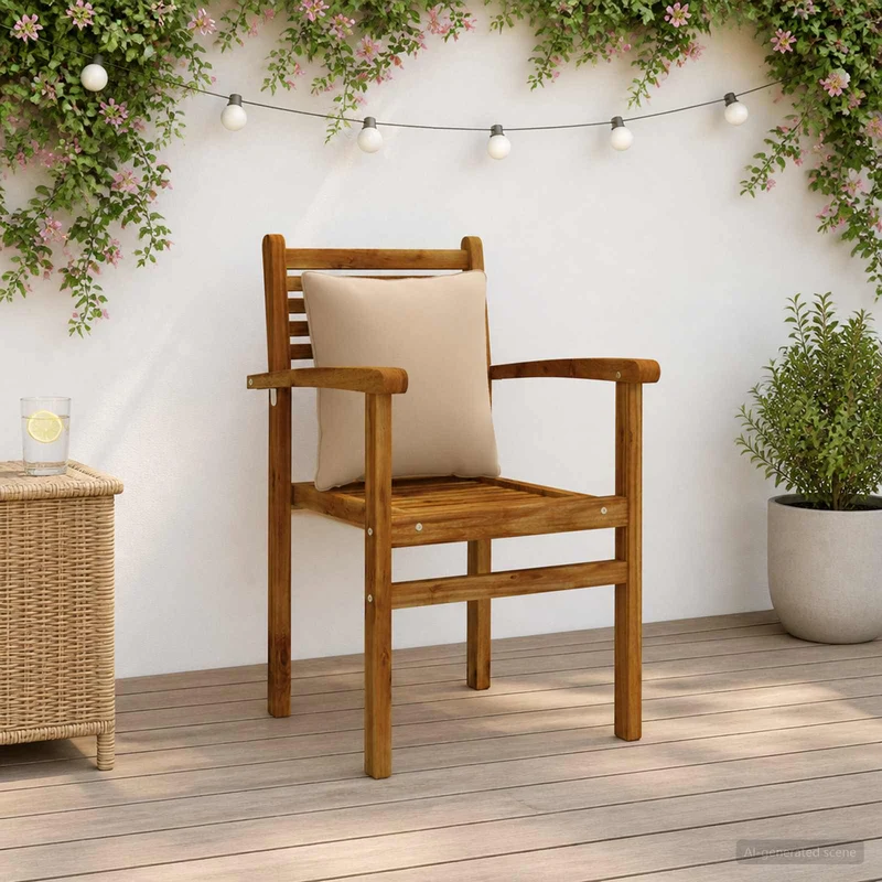 Back Cushion PUTTEN 4 pcs 100% Polyester Sand 40 x 40 x 15 cm