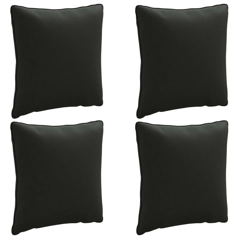 Back Cushion PUTTEN 4 pcs 100% Polyester Black 40 x 40 x 15 cm
