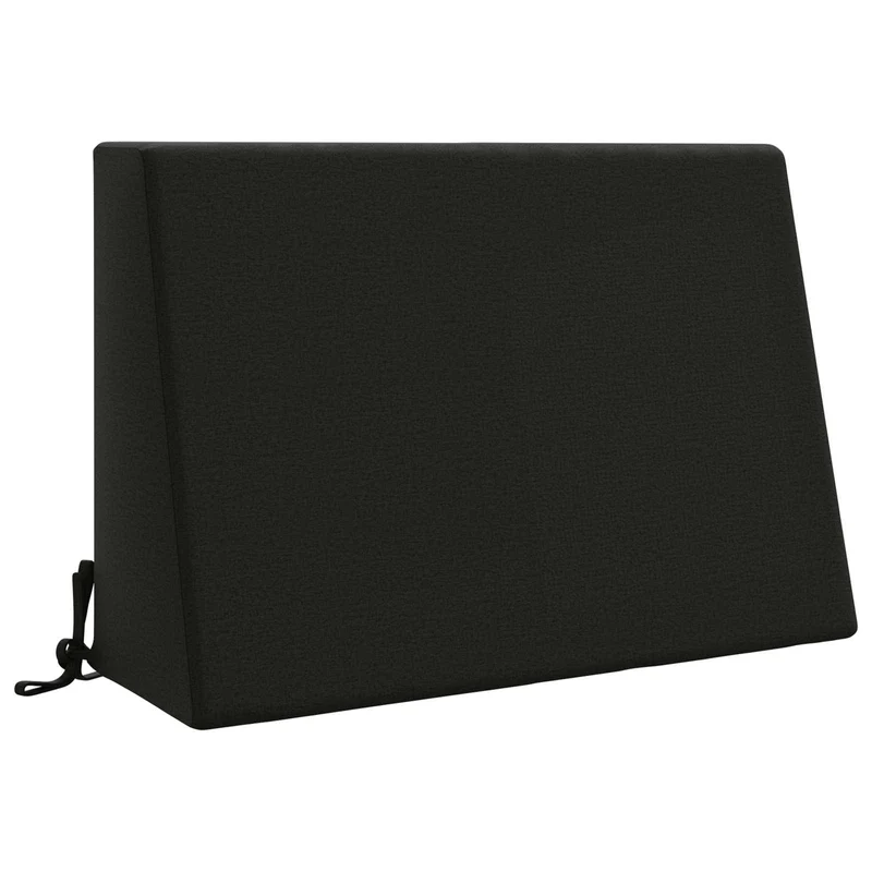 Back Cushion SOEST 100% Polyester Black 60 x 20 x 40 cm