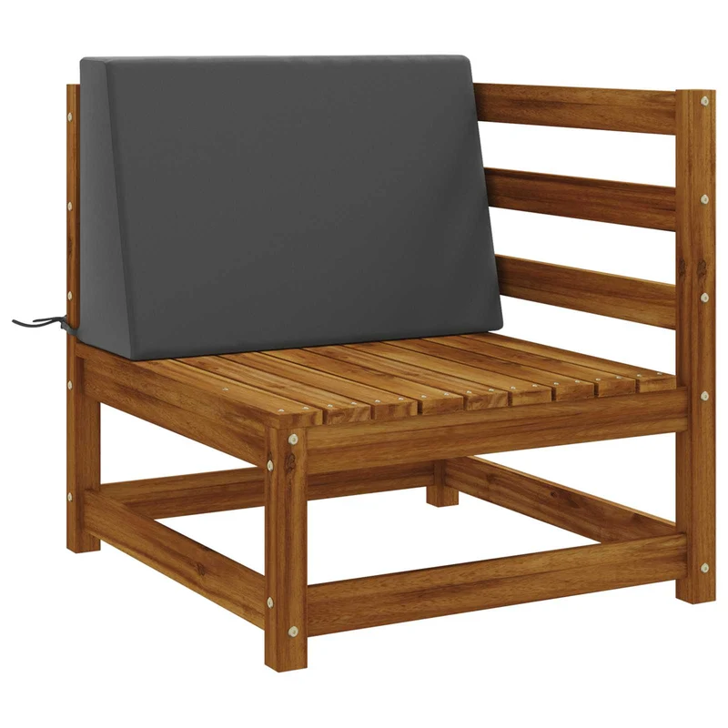 Back Cushion SOEST 100% Polyester Anthracite 60 x 20 x 40 cm