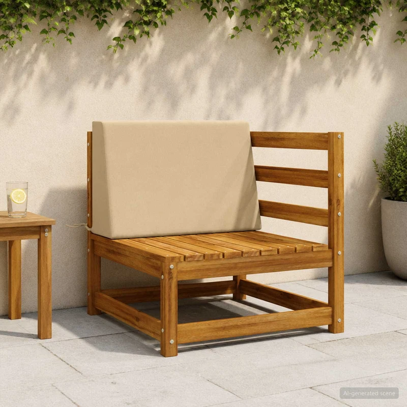 Back Cushion SOEST 100% Polyester Beige 60 x 20 x 40 cm