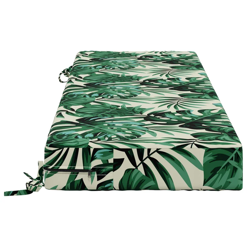 Back Cushion SOEST 100% Polyester Leaf Pattern 120 x 40 x 10 cm
