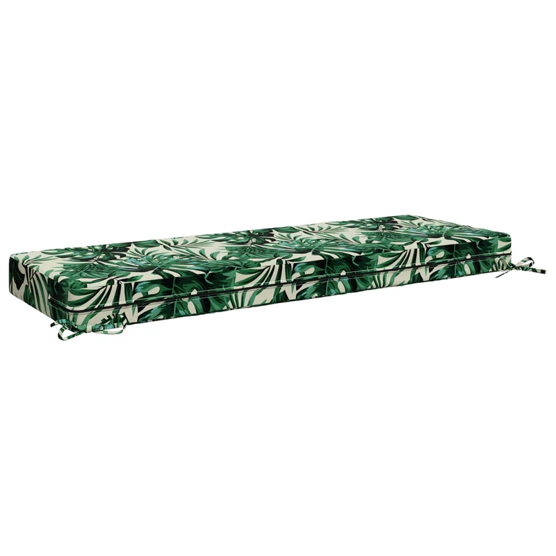 Back Cushion SOEST 100% Polyester Leaf Pattern 120 x 40 x 10 cm