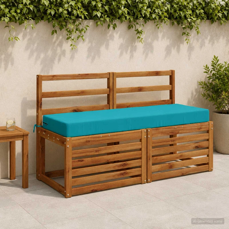 Back Cushion SOEST 100% Polyester Turquoise 120 x 40 x 10 cm