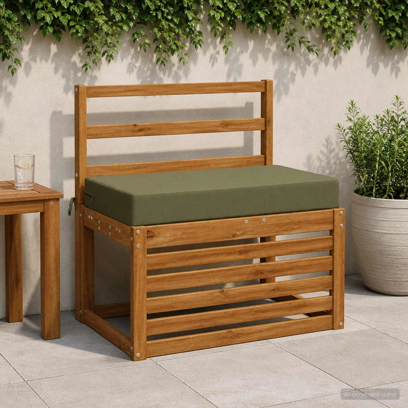 Back Cushion SOEST 100% Polyester Olive Green 70 x 40 x 10 cm