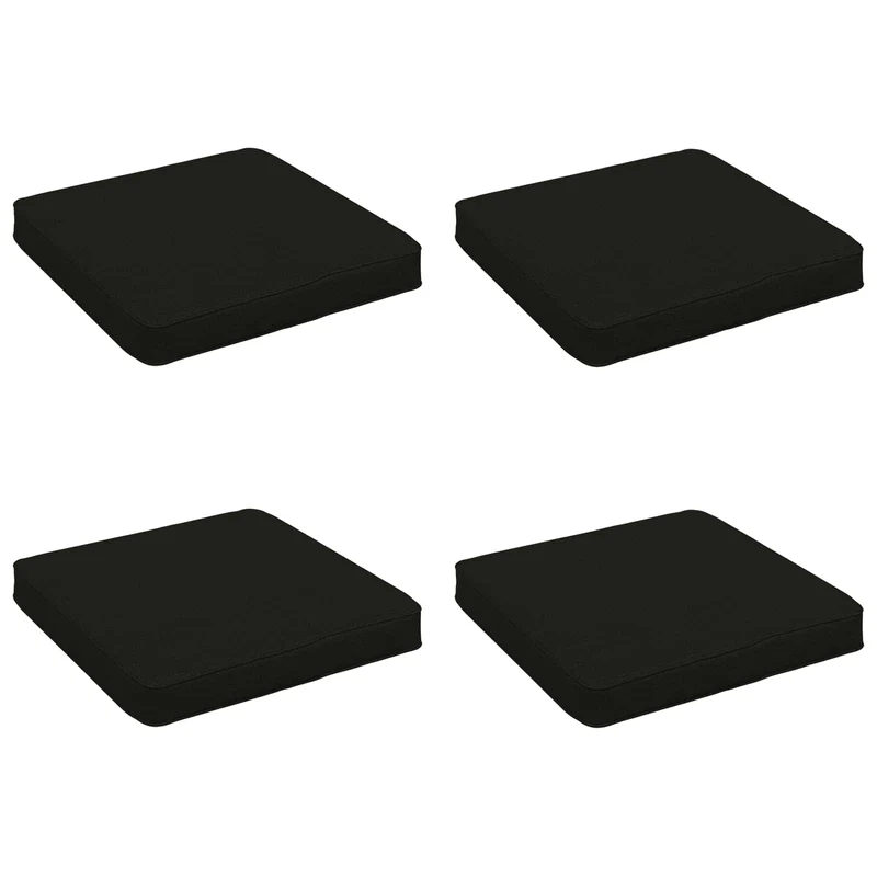 4-Piece Seat Cushions VUGHT 4 pcs 100% Polyester Black
