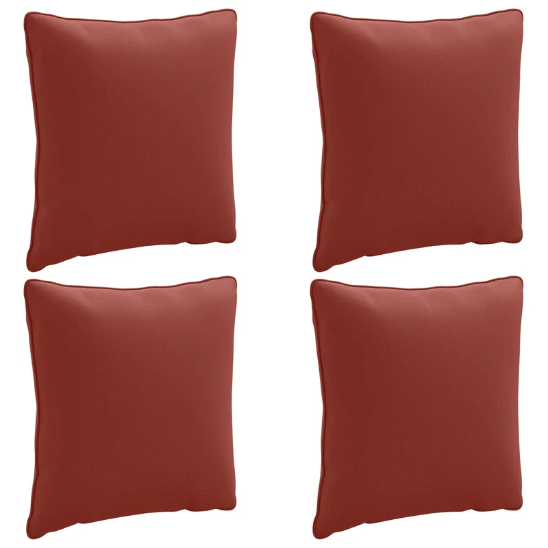 Back Cushion PUTTEN 4 pcs 100% Polyester Red 40 x 40 x 15 cm