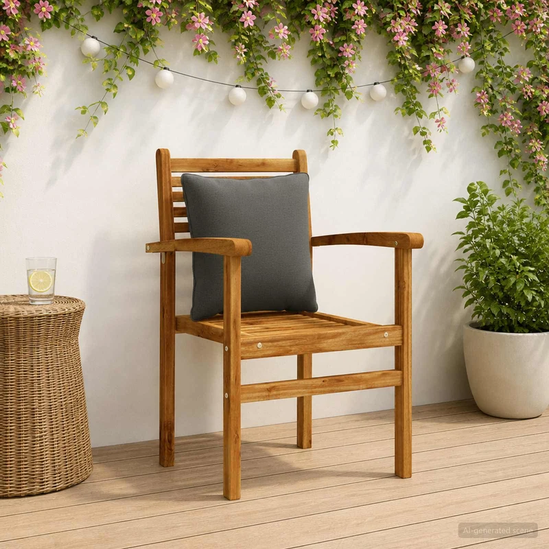 Back Cushion PUTTEN 4 pcs 100% Polyester Anthracite