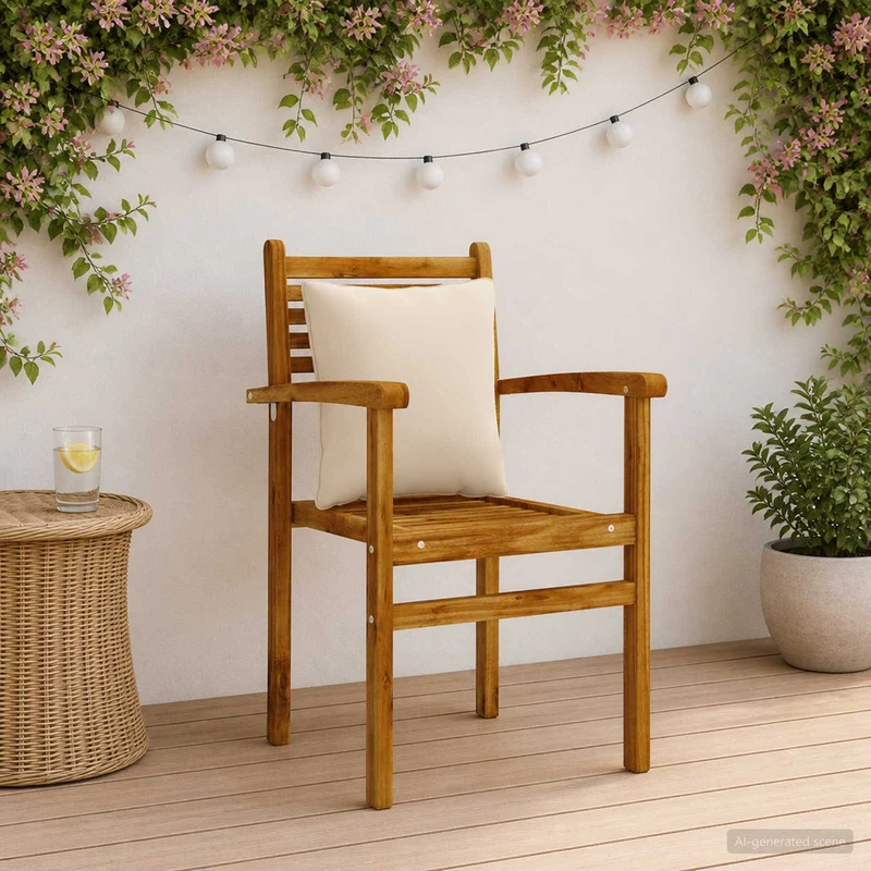 Back Cushion PUTTEN 4 pcs 100% Polyester Cream 40 x 40 x 15 cm