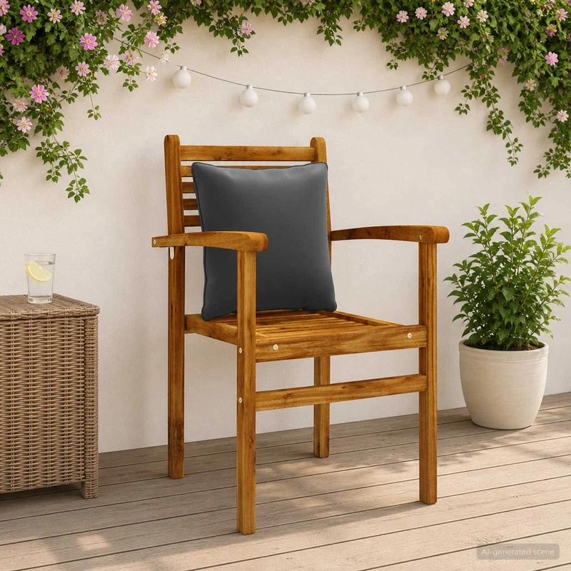 Back Cushion PUTTEN 4 pcs 100% Polyester Anthracite