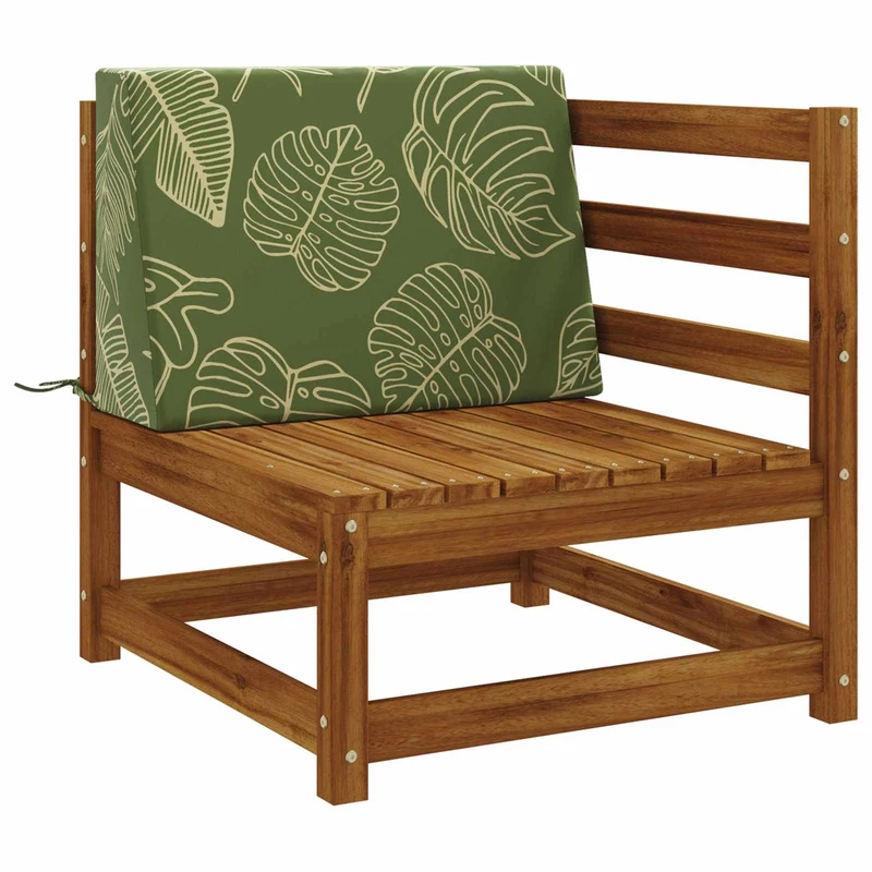 Back Cushion SOEST 100% Polyester Leaf design 60 x 20 x 40 cm