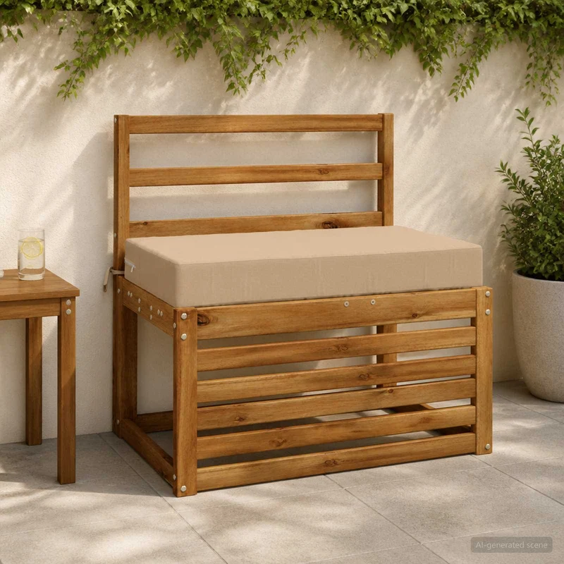 Back Cushion SOEST 100% Polyester Sand 70 x 40 x 10 cm