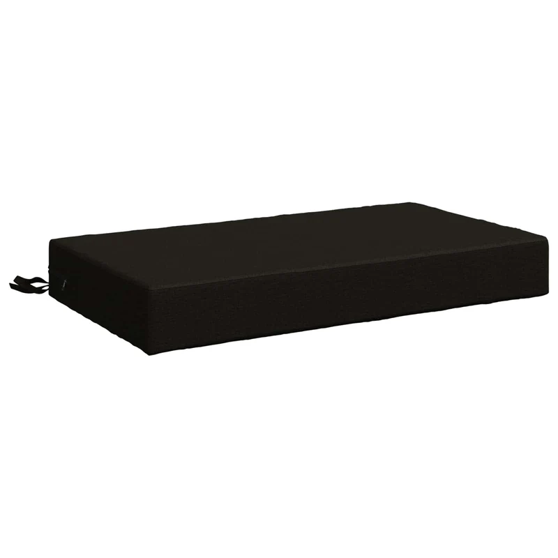 Back Cushion SOEST 100% Polyester Black 70 x 40 x 10 cm