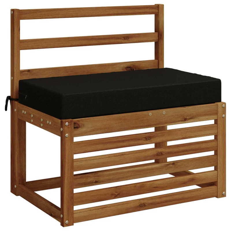 Back Cushion SOEST 100% Polyester Black 70 x 40 x 10 cm
