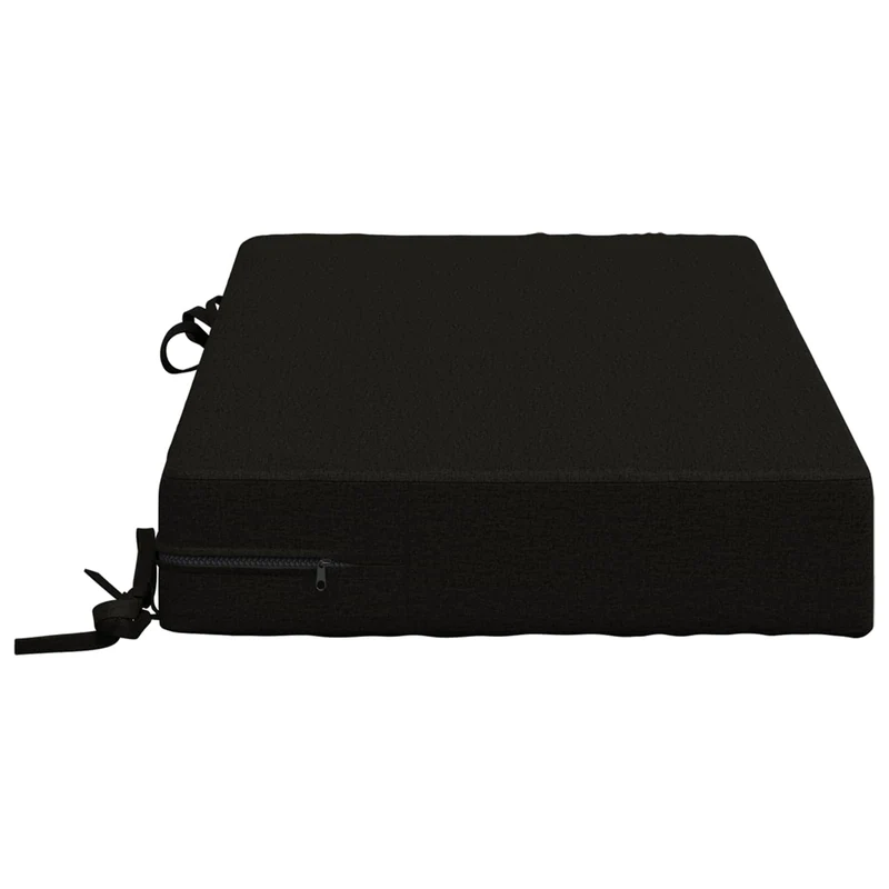 Back Cushion SOEST 100% Polyester Black 70 x 40 x 10 cm