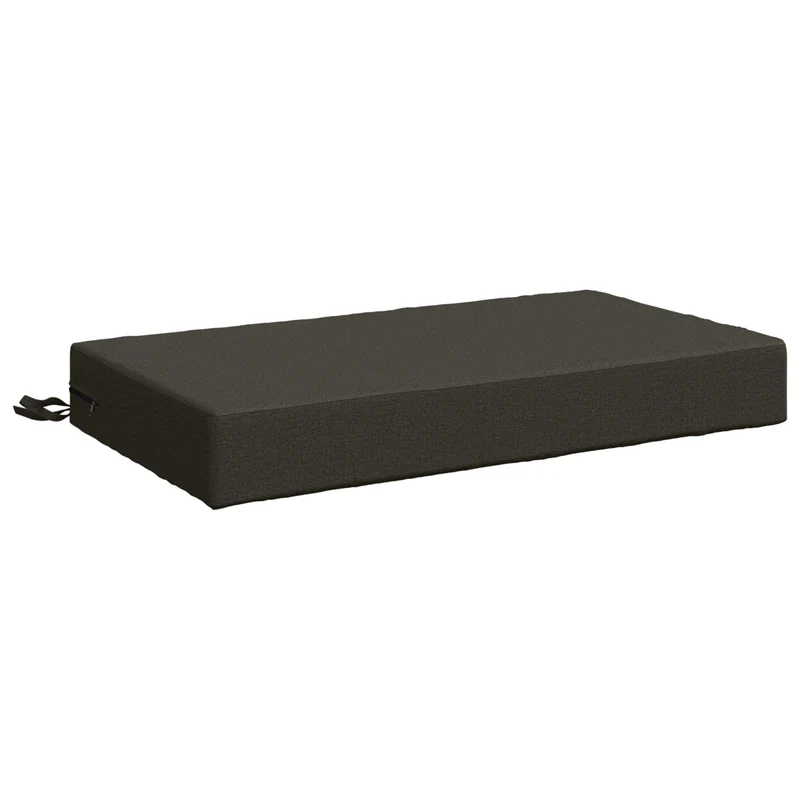 Back Cushion SOEST 100% Polyester Anthracite 70 x 40 x 10 cm