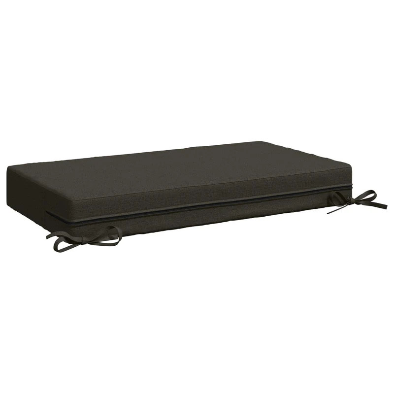 Back Cushion SOEST 100% Polyester Anthracite 70 x 40 x 10 cm