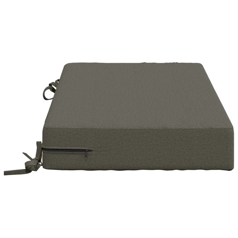 Back Cushion SOEST 100% Polyester Grey 70 x 40 x 10 cm