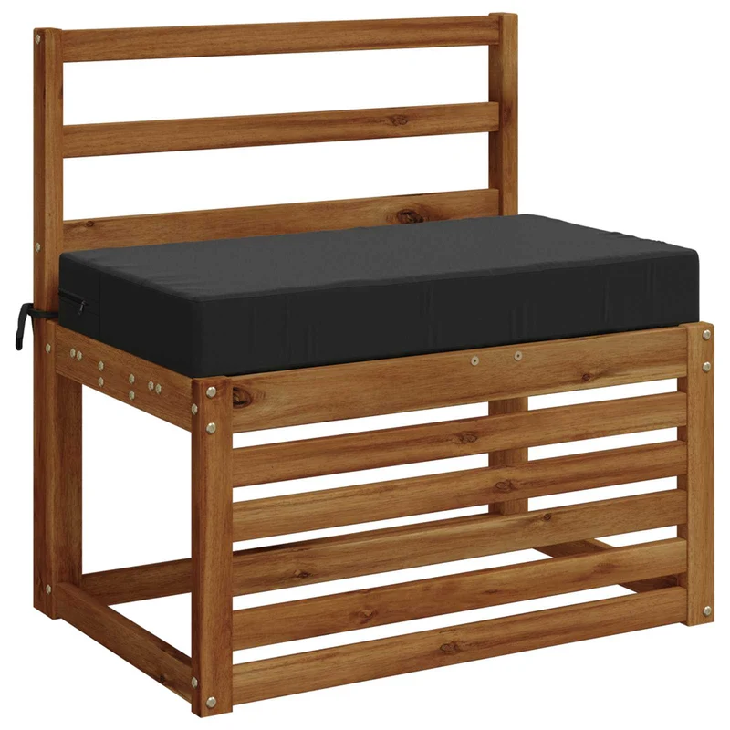 Back Cushion SOEST 100% Polyester Anthracite 70 x 40 x 10 cm