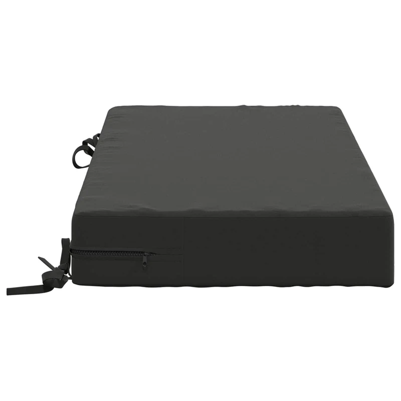 Back Cushion SOEST 100% Polyester Anthracite 70 x 40 x 10 cm