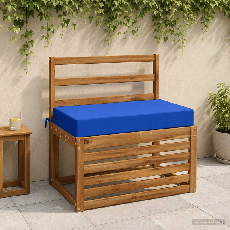 Back Cushion SOEST 100% Polyester Royal Blue 70 x 40 x 10 cm