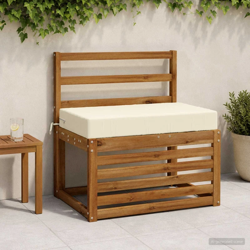 Back Cushion SOEST 100% Polyester Cream 70 x 40 x 10 cm